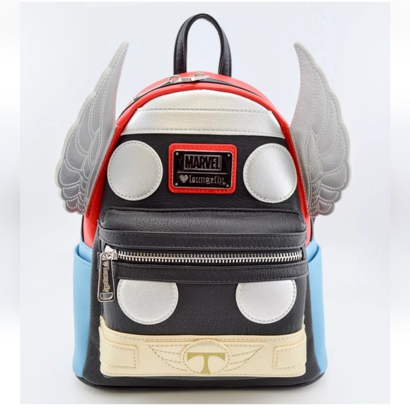 Loungefly Marvel Thor JANE Classic Winged Cosplay Mini Backpack - New w/ Tags - Picture 1 of 5
